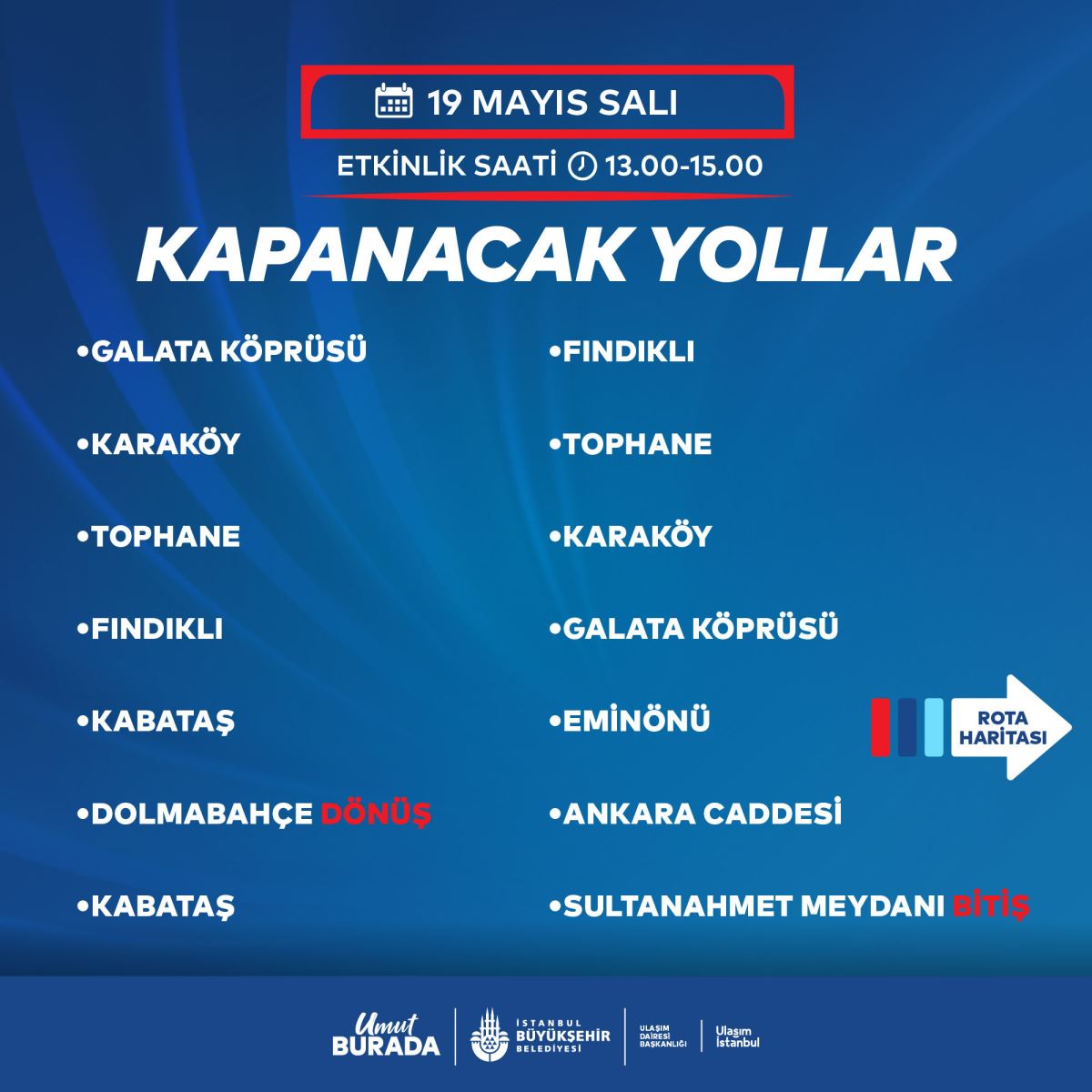 UYM | ÜRK’Ü ANMA GENÇLİK VE SPOR BAYRAMI BİSİKLET TURU ETKİNLİĞİ NEDENİYLE KAPATILACAK YOLLAR!
