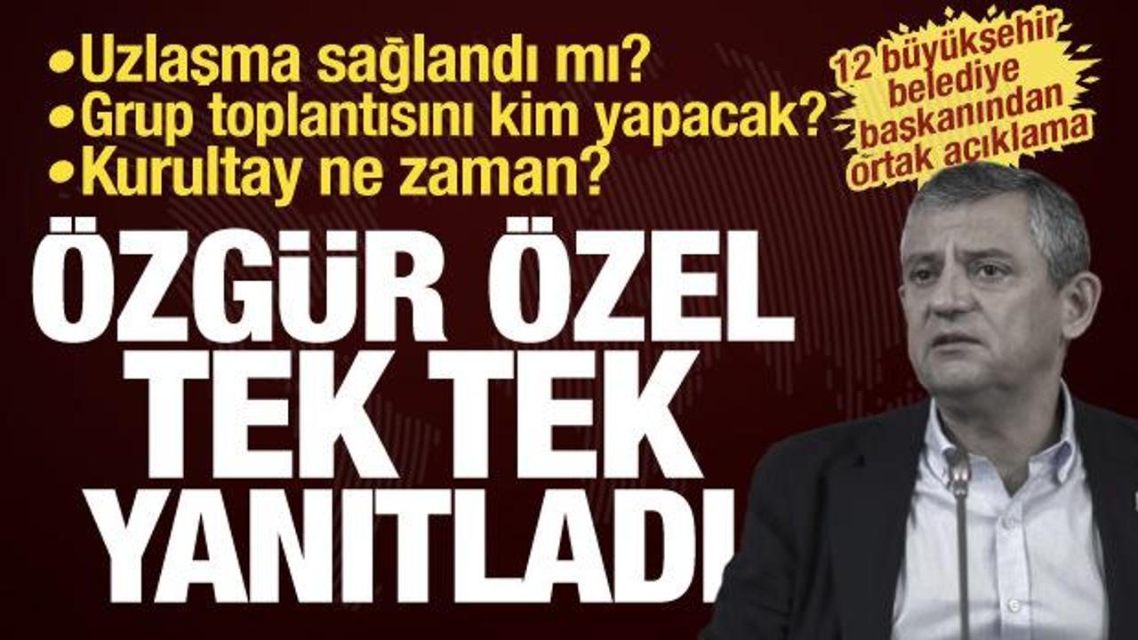 Özgür Özel’in CHP grup toplantısı sonrası basın açıklaması yaptığı an