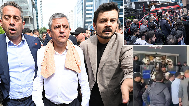CHP Genel Merkezi önünde güvenlik önlemleri ve siyasi hareketlilik