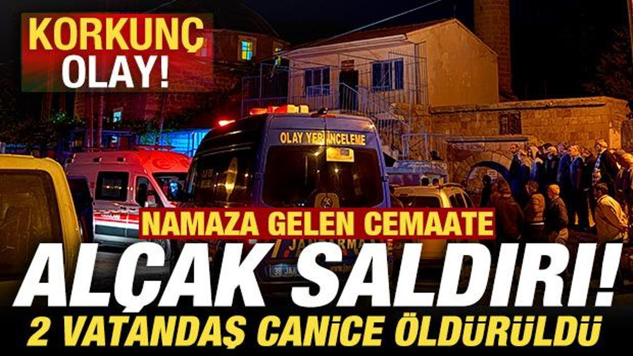 Kayseri Kocasinan’daki Saraycık Camii çevresinde inceleme yapan güvenlik ekipleri