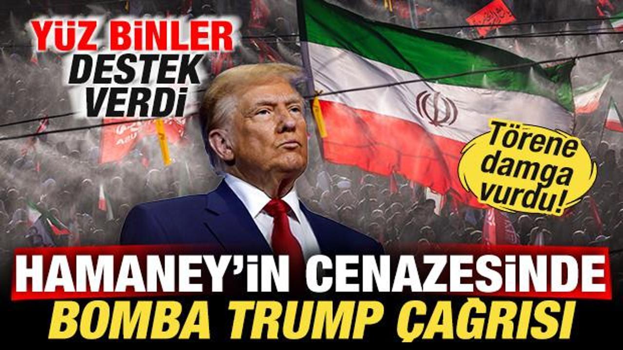 Tahran’da Ali Hamaney için düzenlenen cenaze törenine katılan kalabalık